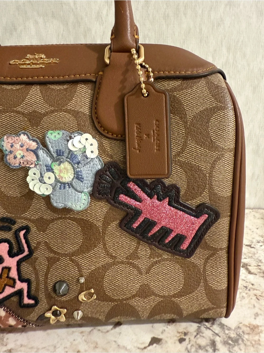 Rare Coach x Keith Haring Mini Bennett with Patches